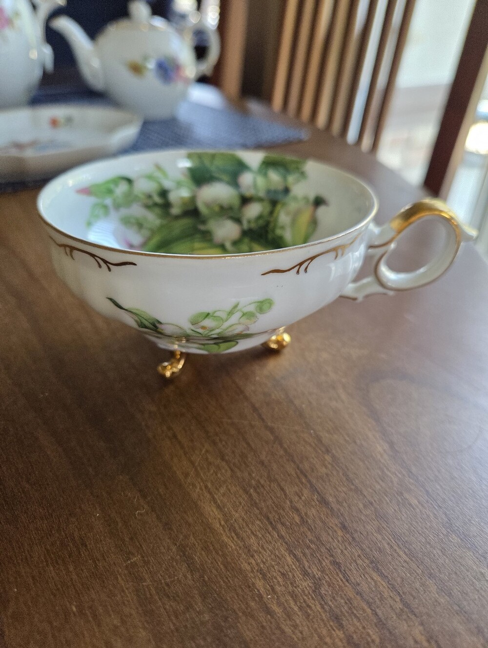 Lily Of The Valley Cherry China Japan Footed Tea Cup